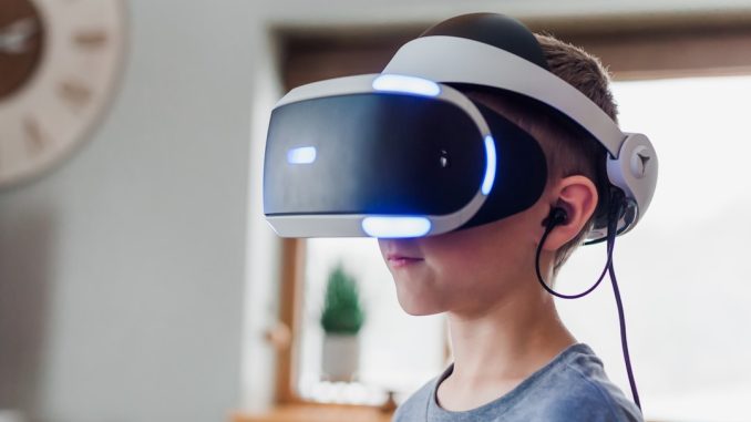 Framtiden för virtuell verklighet inom spelscenen illustration